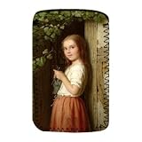 Young Girl Standing in a Doorway Knitting, 1863 (oil on canvas)