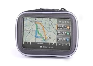 Duragadget Water Resistant Gps Bicycle Mount And Case For navigon 7310, 6350 Live, 6310, 4350 Max, 40 Easy And 3310 Max