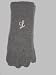 One Size Dark Grey Angora Gloves Reinforced By Nylon Fibers Trimmed with Customer Cho...