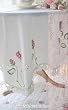 Elegant EMBROIDED/Cutwork Roses Table Cloth33"x33"