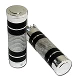 Chrome Billet Black Ring Motorcycle Grips with Removable End Caps for Harley Davidson Chopper 419hV7UkMtL. SL160 Chrome Billet Black Ring Motorcycle Grips with Removable End Caps for Harley Davidson Chopper