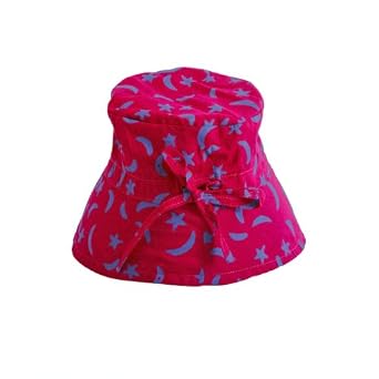 Girls Cotton Sun Hat With Tie In Pink With