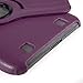 GMYLE(R) Purple 360 Degree Rotating PU Leather Folio Stand Case Cover for Nook HD 7 inches Barnes & Noble e-Book Reader Tablet (Multi Angle- Vertical/Horizontal and Wake up Sleep Function)