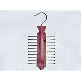 <b>Cedar Hanging Tie Rack- Holds 20 Ties</b>