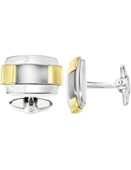 Dolan Bullock Sterling Silver and 14k Yellow Gold Hematite Cuff Links
