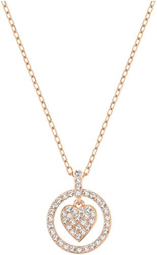 SWAROVSKI Crocus Heart Pendant, Rose Gold-Plated