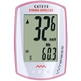 Cateye CC-RD300W Strada Wireless Bicycle Computer (Pink/White)