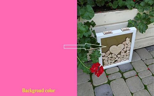 Wedding Guest Book Alternative Guest Book Hearts Sign Guest Book Drop Box Top hearts guestbook hearts Guestbook (200 hearts, Pink)