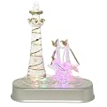 Battery-Operated Color Changing Crystal Light House Lamp