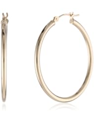 Duragold 14k Gold Hoop Earrings, (1.2" Diameter)