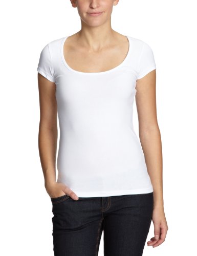 Cross Jeans 50222 Damen Shirts/ T-Shirts, Gr. 40 (L), Wei&szlig; (White ) Preisvergleich