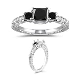 5.50ct Princess Cut Diamond Engagement Ring 14k White Gold