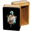 Wooden Turtle Inlaid Shell Jewelry Box