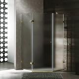 336 x 36 Frameless Neo-Angle Shower Enclosure Finish: Chrome, Glass Type / Door Configuration: Frosted / Right Hinged Door, Size: 38.063 x 38.063