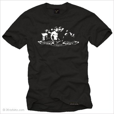 Fight Club T-Shirt - ÜBERMUT CHAOS SEIFE - schwarz - Logo weiß - Größe XXL - von 36 T-Shirts NEU
