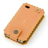 シンラクリエイション iPhone4/4S専用フラップタイプレザーケース Sweets Case Biscuit キャメル SCI 002-CM