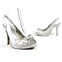 New Womens Silver Satin Platform Sandals Womens Sizes 3-8