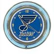 NHL St. Louis Blues Neon Clock - 14 inch Diameter - Game Room Products > Neon Clocks > NHL - Hockey