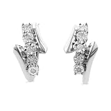 419ht6dNpgL. SL160  0.16ct TDW Diamond Hoop Earrings in Sterling Silver