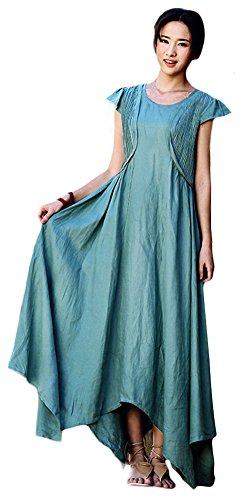 (ボーフィズ)bofeifs 春夏 レディース復古風 無地 不規則 切り替え Aライン 二次会 結婚式 エレガント パーティー ドレス 森ガールスカート結婚式ドレス・フォーマルドレスマキシワンピース [並行輸入品]