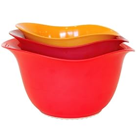 Architec Set of 3 Prep Mixing Bowls - Red by Architec
