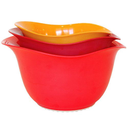 Architec Set of 3 Prep Mixing Bowls - Red