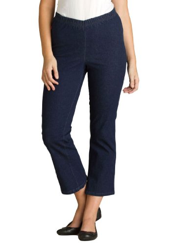 Flared denim jeans in today's cropped length product image