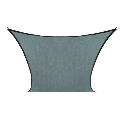 Coolaroo Custom Square Shade Sail, Steel Grey, 18 by 18-Feet