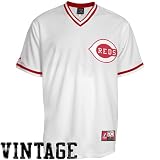 MLB Majestic Cincinnati Reds Cooperstown Collection Throwback Jersey - White (Large)