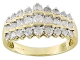 10KT 1.00CTW DIAMOND PYRAMID RING