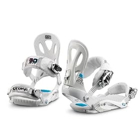 Drake Fifty Snowboard Bindings, White - Large