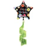 Happy Birthday Bursts Fringed Coil Tail AirWalker