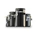 Anchor Home Collection 4-Piece Ceramic Canister Set with Clamp Top Lid and a Wood Spoon, Black