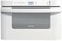 24" Built-in Microwave Drawer with 1.2 cu. ft. Capacity 1000 Cooking Watts 11 Power Levels Sensor Cook/Reheat Settings Angled Digital Touch Controls in White