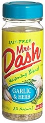 Mrs Dash Garlic & Herb Salt Free Blend, 6.75-Ounce Plastic Jar (Pack of 6)