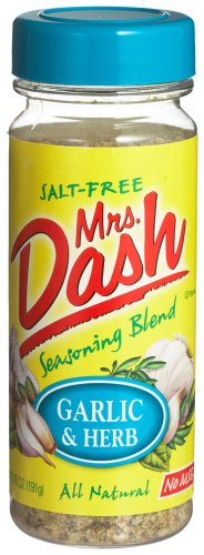 Mrs Dash Garlic & Herb Salt Free Blend, 6.75-Ounce Plastic Jar (Pack of 6) by Mrs Dash