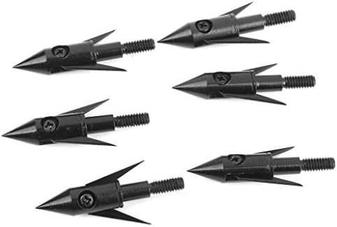 Outstorer 6pcs Hunting Fish Points Broadheads 120Gr Bowfishing Arrow Head Expandable 2 Blades