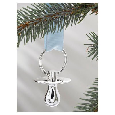 Click here for Silver Baby Pacifier Ornament Gift prices