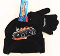 Hot Wheels Knit Boy's Winter Hat & Gloves Set Size: 4-6X Black