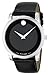 Movado Men's 0606502 Museum Stainless Steel Watch with Black Leather Band