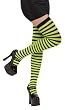 Black & Green Striped Thigh High Pantyhose