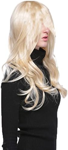 Hotouch Womens Ladies Long Wavy Platinum Blonde Hair Wig Costume Cosplay Style