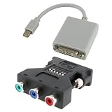 Mini Displayport To Dvi Male / Female Adapter W/ Free Dvi To Hdtv Component Adapter