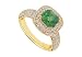 Read Emerald and Diamond Engagement Ring : 14K Yellow Gold - 1.50 CT TGW - Ring Size Details Emerald and Diamond Engagement Ring : 14K Yellow Gold - 1.50 CT TGW - Ring Size