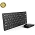 Jelly Comb 2.4G Ultra Slim Portable Wireless Keyboard and Mouse Combo for Desktop, Windows 7 / 8 / XP / Vista - Black