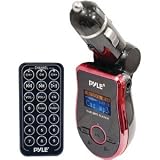 Pyle PMP3R2 Mobile SD/USB/MP3 Compatible Player with Built-In FM Transmitter (Red)