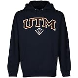 NCAA Tennessee Martin Skyhawks Logo Arch Applique Pullover Hoodie - Navy Blue