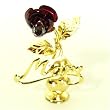 Gold & Violet Swarovski Crystal Mom Rose Flower & Heart