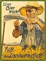 Wer Bier trinkt hilft der Landwirtschaft Blechschild, 30 x 40 cm