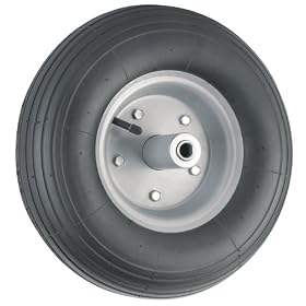 Waxman 4382555 Pneumatic Wheelbarrow Wheel, Black Tire and Grey Rim, 13-Inch